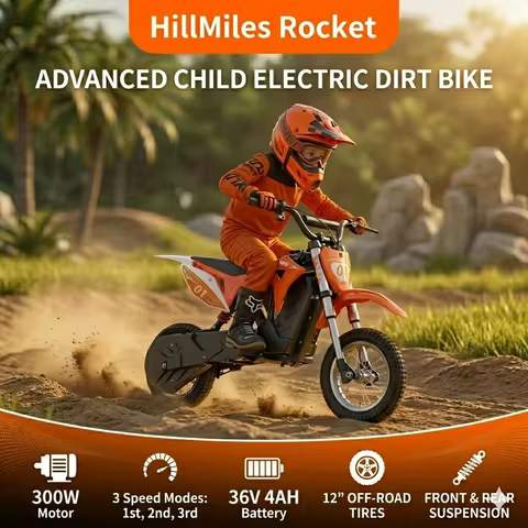 Moto cross HillMiles Rocket 300W — variante 12 pouces