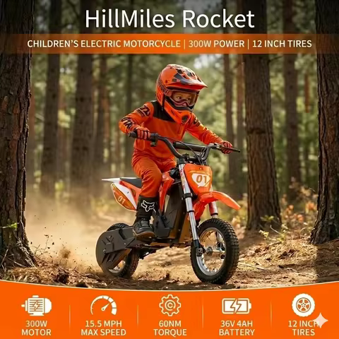 Moto tout-terrain HillMiles Rocket 300W — 36V 4 Ah