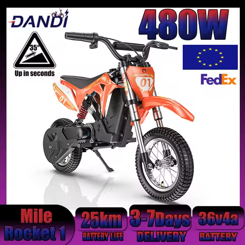Moto cross HillMiles Rocket — 480W 36V 12 pouces