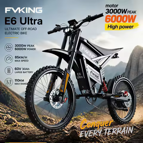 Vélo électrique FVKING tout-terrain — 6000W 60V 30 Ah
