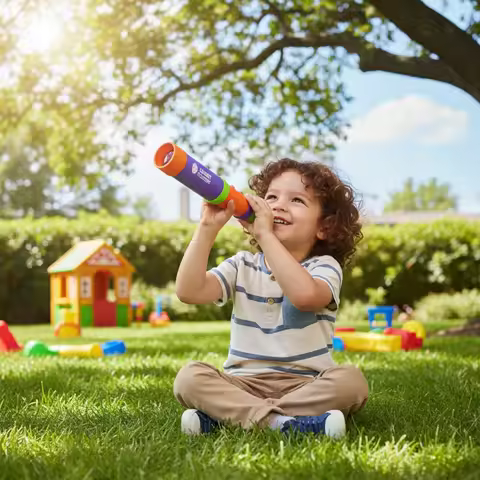 Mini télescope enfant 8× rétractable — jouet éducatif