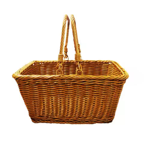 Grand panier en rotin - Pique-nique copieux