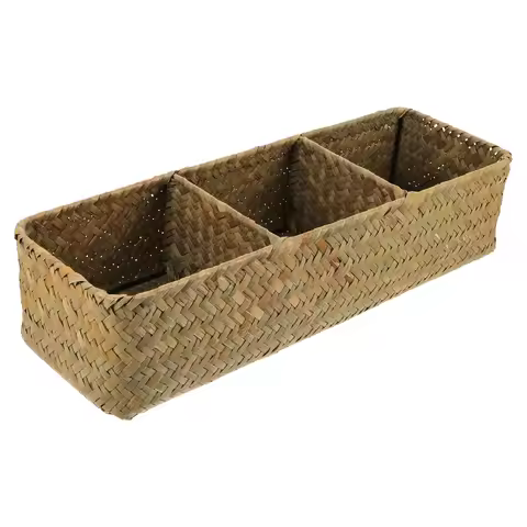 Mallette en paille - Bureau &amp; rangement organisé