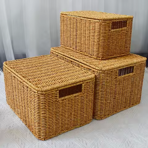 Boîte en rotin imitation - Vêtements &amp; dressing