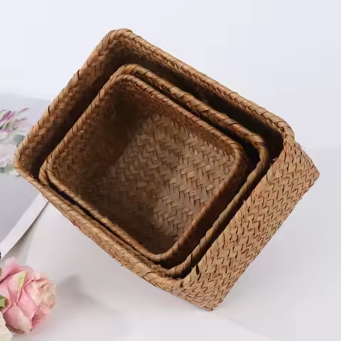 Panier en jonc de mer - Mini format cosmétiques &amp; déco