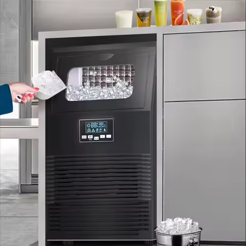 Machine à glace PBOBP commerciale 220V — inox carrée