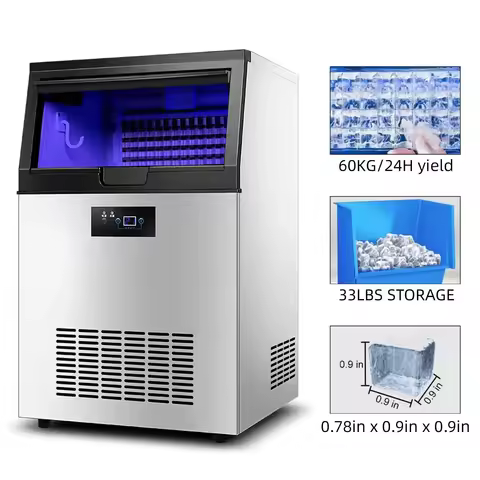 VEVOR commerciale 60 kg/24h — autonome stockage 33 lb