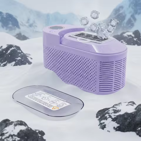 Mini machine à glaçons violette — 12V comptoir 8 glaçons