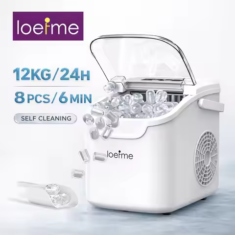 Machine à glaçons LOEFME 1L réservoir affichage LED 8 glaçons
