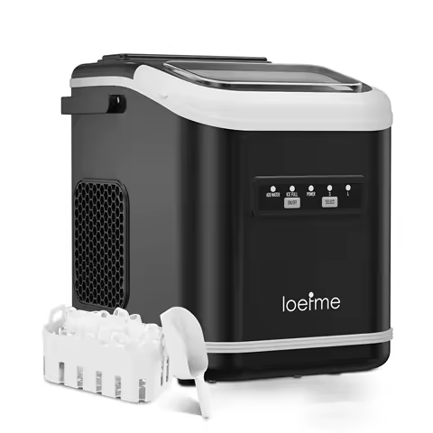 Loefme machine à glaçons portable — balle ronde nettoyage auto