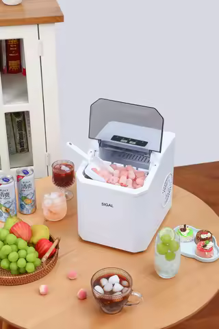 Machine à glaçons portable seau intégré — 12kg cycle 6-13 min