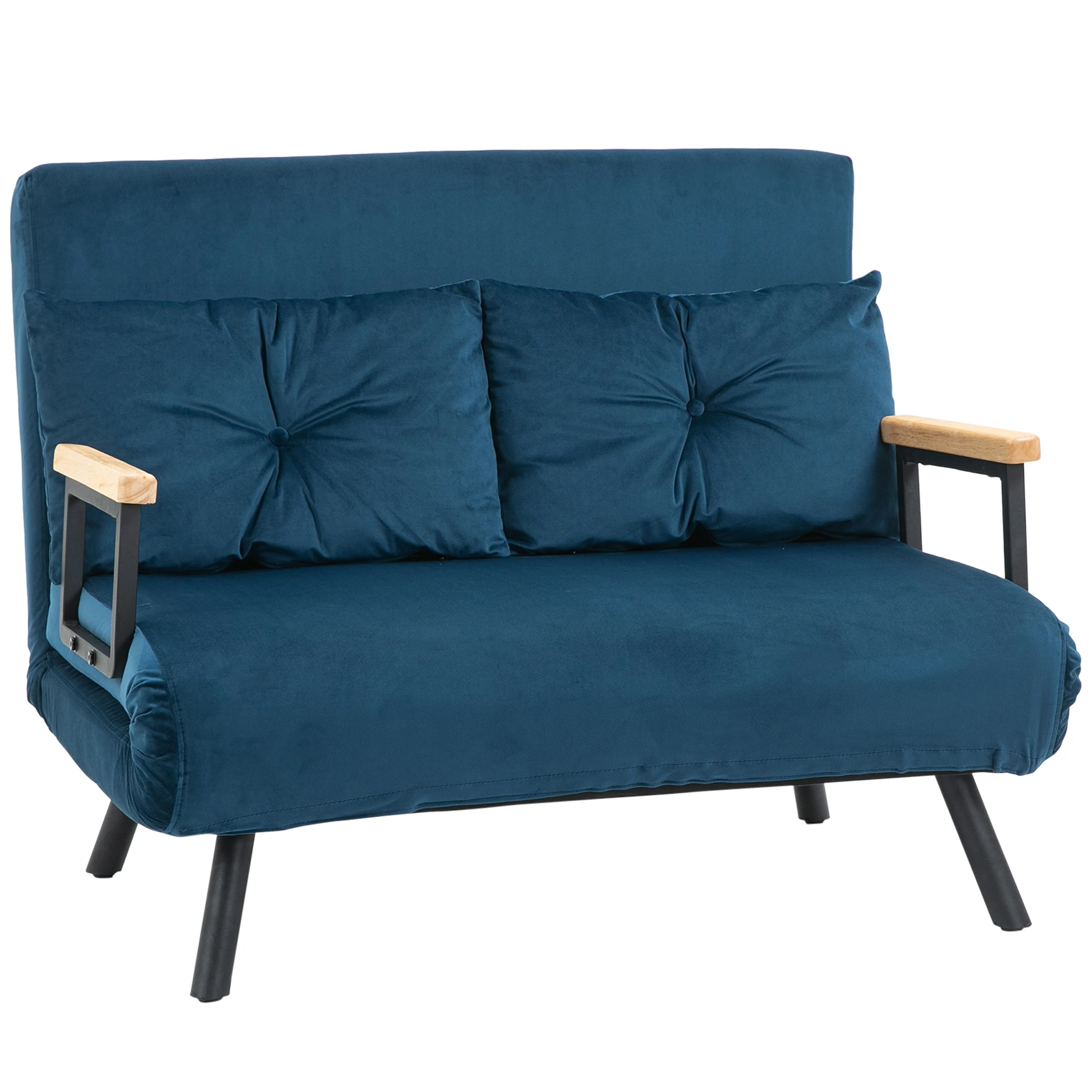 canapé-lit-bleu-moderne