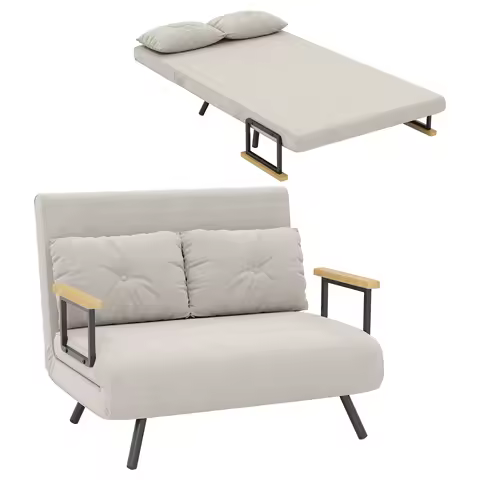 HOMCOM convertible 4 en 1 — dossier réglable canapé-lit