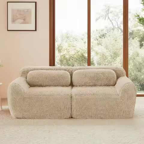 Canapé modulaire 2 places coussins — moelleux librement combinable