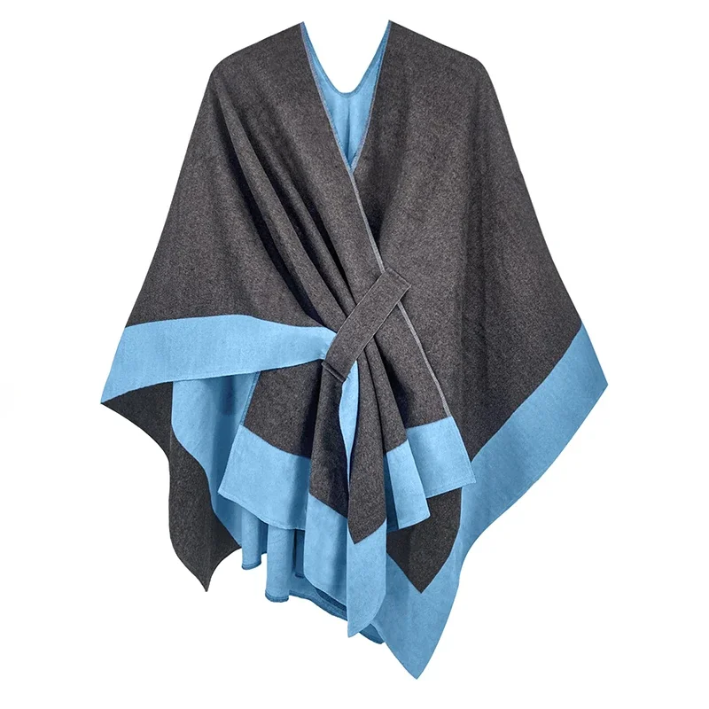 Poncho - nuage bleu