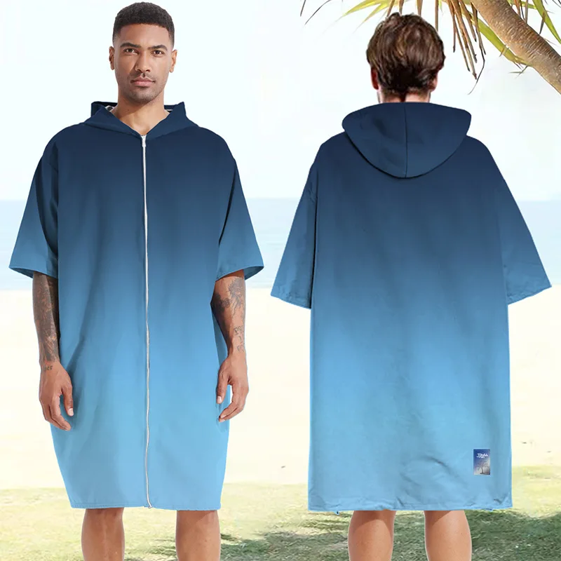 Poncho - robe céleste bleu