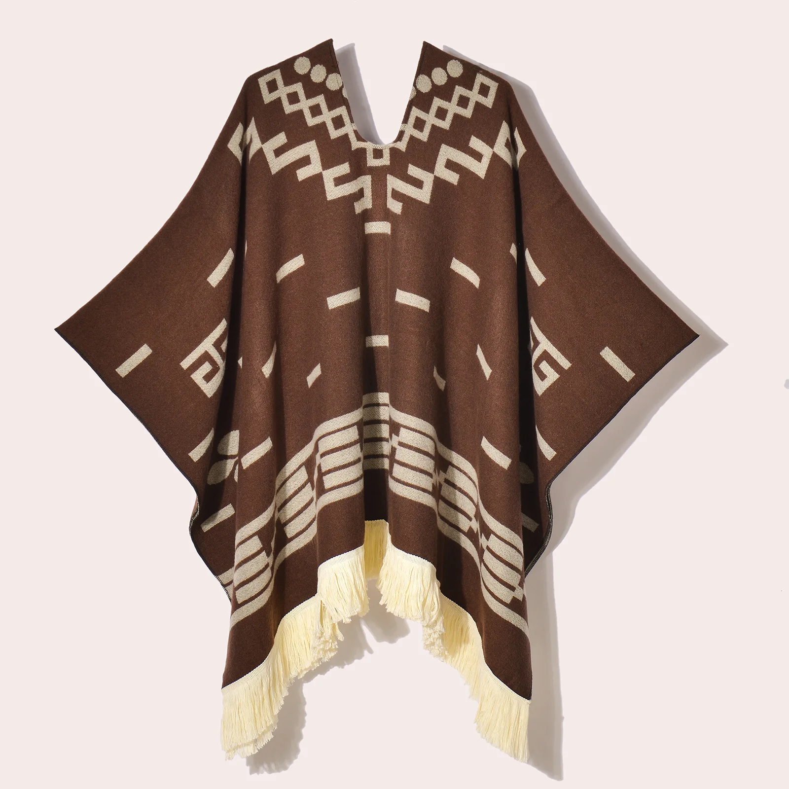 Poncho - poncho géométrique doux