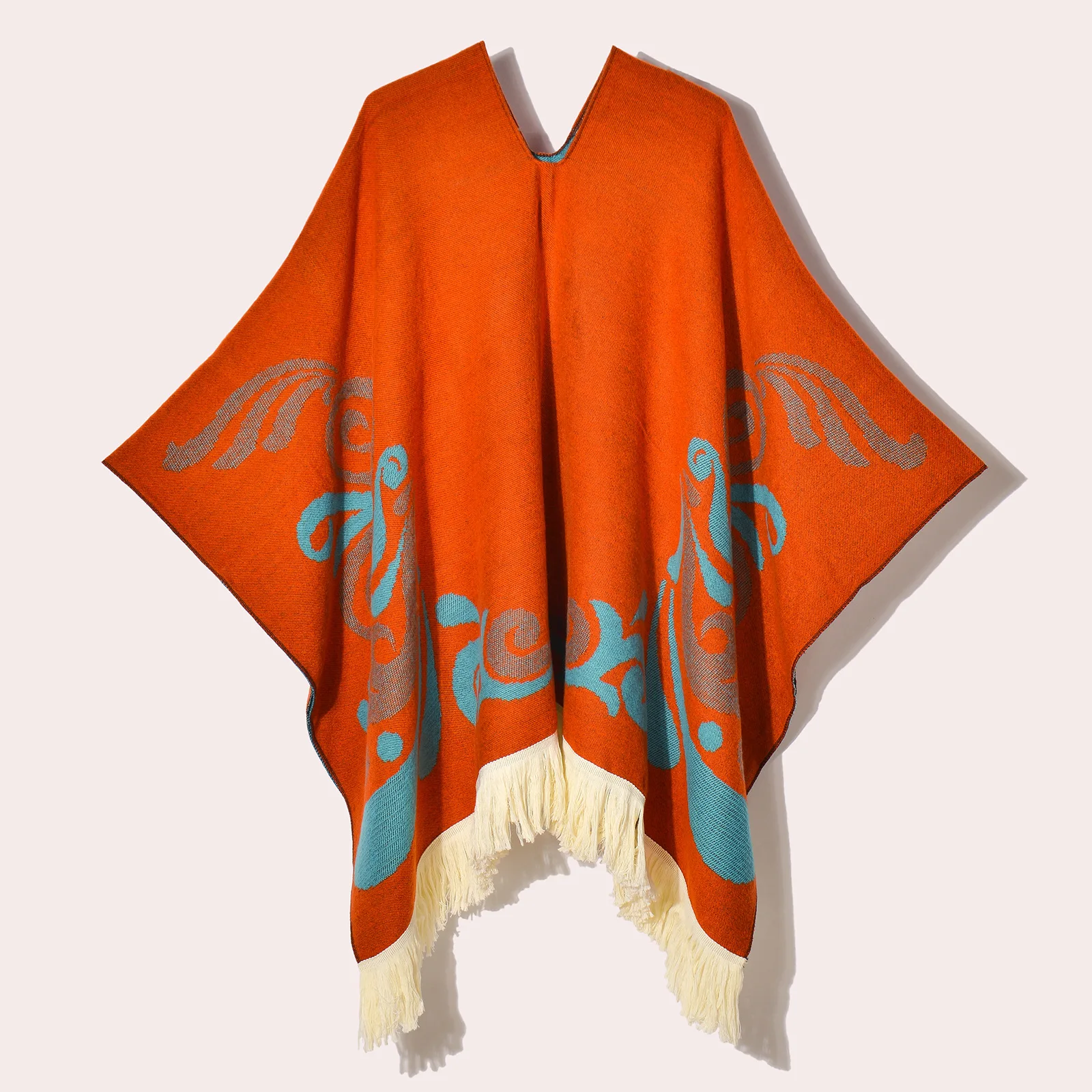 Poncho - poncho éclatant orange