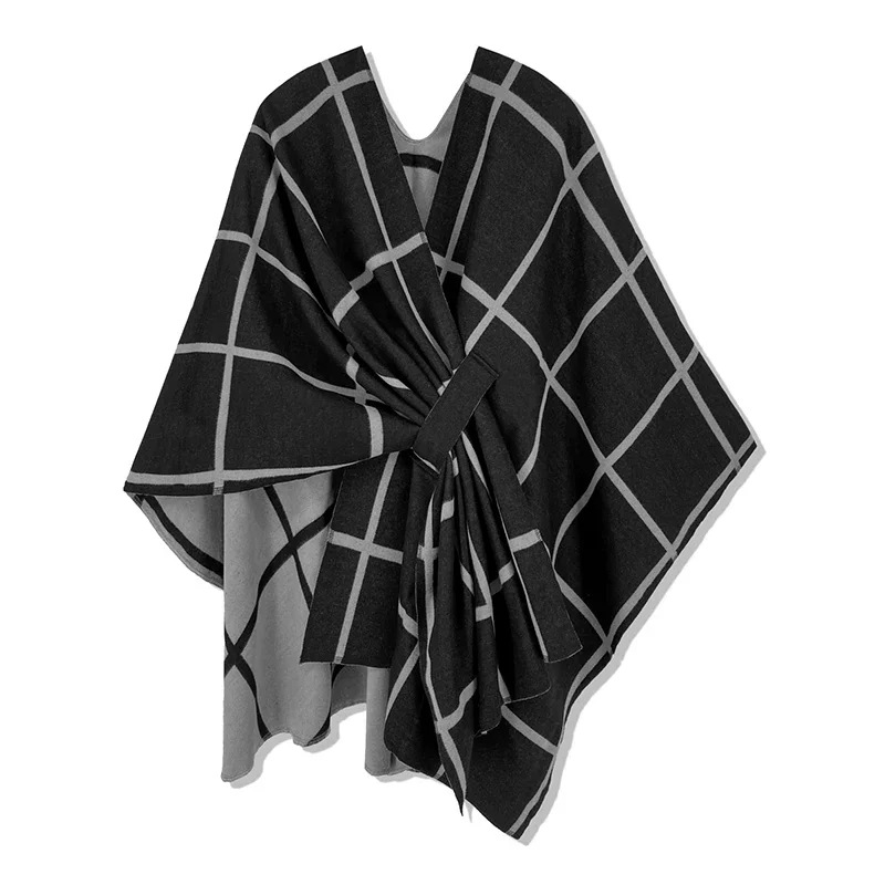 Poncho - poncho chic noir