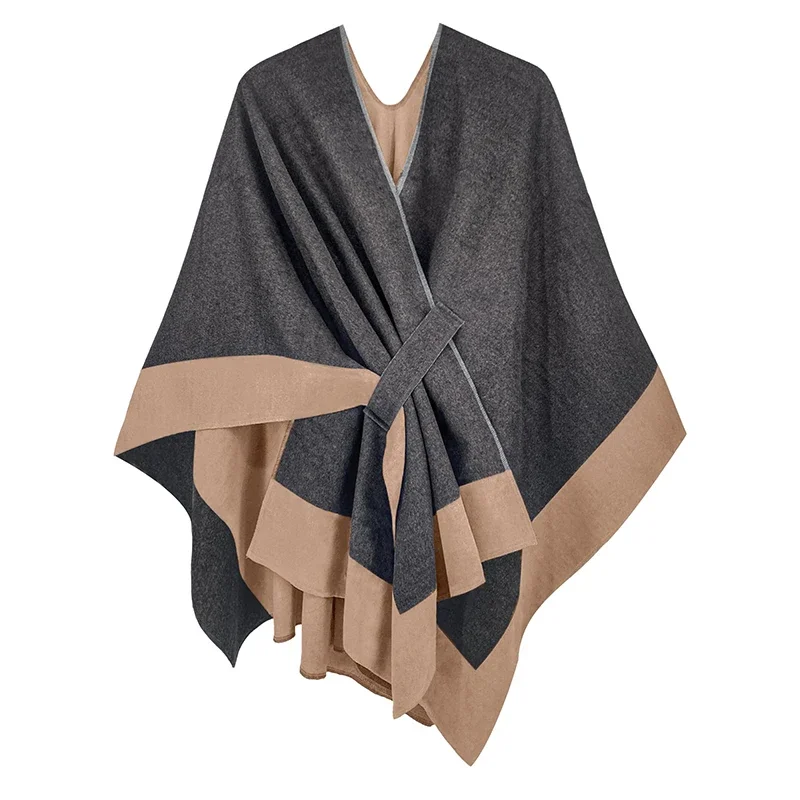 Poncho - poncho élégant beige